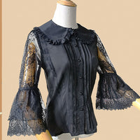 Sweet Women's Shirt Vintage Flare Sleeve Lolita Blouse by Infanta