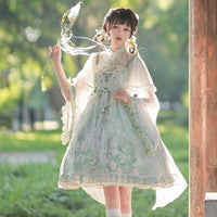 Green Swan Castle ~ Retro Chinese Style Lolita Dress by YLF