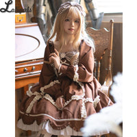 Cookie Bear ~ Sweet Long Sleeve Lolita Dress by Yomi