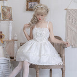 Sweet Sleeveless Little Black/White Dress Princess Party Dress by Yomi