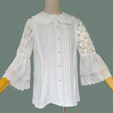 Sweet Women's Shirt Vintage Flare Sleeve Lolita Blouse by Infanta