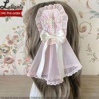 The Cross ~ Gothic Lolita Headpiece Hair Clip w. Veil by Alice Girl ~ Pre-order