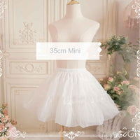 Mini A line Petticoat 35cm White Organza Pettiskirt Short Underskirt