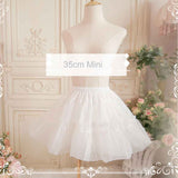 Mini A line Petticoat 35cm White Organza Pettiskirt Short Underskirt