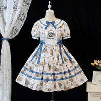 Bluberry Rabbit ~ Sweet Short Sleeve Lolita Dress by Alice Girl ~ Pre-order