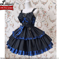 Hot Girl ~ Punk Style Lolita JSK Dress Plaid Mini Dress by Alice Girl ~ Pre-order