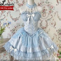 The Cross ~ Sweet Halter Neck Lolita JSK Dress Corset Mini Party Dress by Alice Girl ~ Pre-order