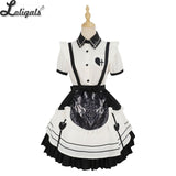 Aries ~ Punk High Low Lolita Skirt & Shirt Set Maid Costume by YLF
