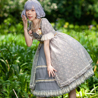Afternoon Tea ~ Sweet Cotton Lolita OP Dress by Infanta