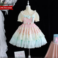 Tiered Rainbow ~ Sweet Lolita JSK Dress by Alice Girl ~ Pre-order