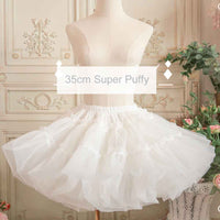 Mini A line Petticoat 35cm White Organza Pettiskirt Short Underskirt