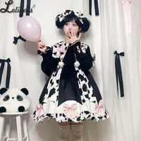 The Cow's Land ~ Sweet Long Sleeve Lolita Dress by Yomi