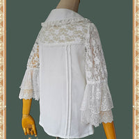 Sweet Women's Shirt Vintage Flare Sleeve Lolita Blouse by Infanta