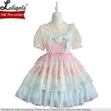 Tiered Rainbow ~ Sweet Lolita JSK Dress by Alice Girl ~ Pre-order