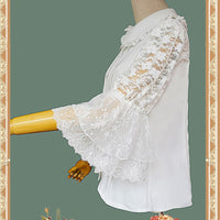 Sweet Women's Shirt Vintage Flare Sleeve Lolita Blouse by Infanta