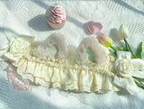 Confused Fox ~ Ruffled Lolita Headpiece w. Cute Ear Decor by Alice Girl ~ Pre-order