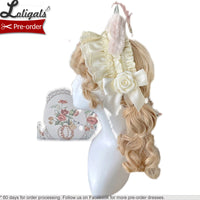 Confused Fox ~ Ruffled Lolita Headpiece w. Cute Ear Decor by Alice Girl ~ Pre-order