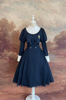 Green College ~ Preppy Style Long Sleeve Lolita Dress by Alice Girl ~ Pre-order