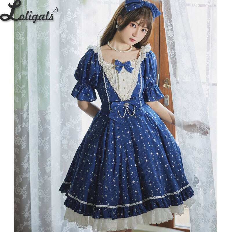 Galaxy in Summer ~ Classic Short Sleeve Lolita Dress Galaxy in Summer ~ Classic Short Sleeve Lolita Dress