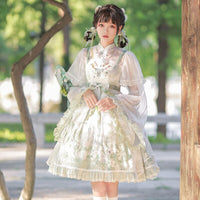 Green Swan Castle ~ Retro Chinese Style Lolita Dress by YLF
