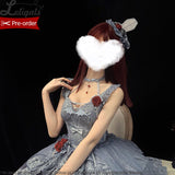 Bleeding Rose ~ Gothic Lolita Veil with Rosette by Alice Girl ~ Pre-order