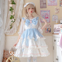 Peach Mousse ~ Sweet Tiered Lolita JSK Dress by Yomi