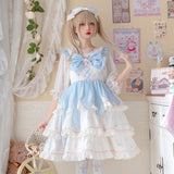 Peach Mousse ~ Sweet Tiered Lolita JSK Dress by Yomi