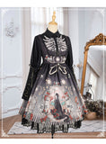 Black Fairy Tale ~ Gothic Lolita JSK Dress w. Long Sleeve Blouse by YLF