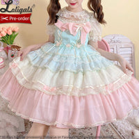 Tiered Rainbow ~ Sweet Lolita JSK Dress by Alice Girl ~ Pre-order