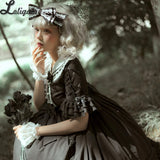 Miss Betty ~ Royal Gothic Empire Dress Short Sleeve Lolita Princess Dress by Yomi