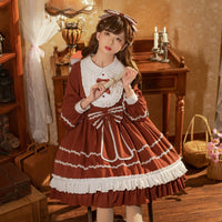 Country Rabbit ~ Vintage Long Sleeve Lolita Dress by Yomi