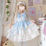 Peach Mousse ~ Sweet Tiered Lolita JSK Dress by Yomi