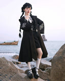 Cool Black Wool Poncho Coat Long Lolita Coat for Women by YLF