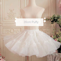 Mini A line Petticoat 35cm White Organza Pettiskirt Short Underskirt