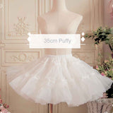 Mini A line Petticoat 35cm White Organza Pettiskirt Short Underskirt