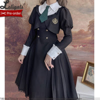 Green College ~ Preppy Style Long Sleeve Lolita Dress by Alice Girl ~ Pre-order