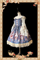 Sweet Cinderella Printed Lolita Mini JSK Dress Casual Short Dress by Infanta