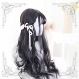 Sylvia ~ Harajuku Black Wavy Lolita Wig with Bangs