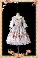 Sweet Cinderella Printed Lolita Mini JSK Dress Casual Short Dress by Infanta