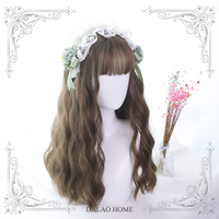 Hollian ~ Harajuku Long Curly Wig Wavy Lolita Wig with Bangs