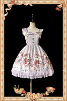 Sweet Cinderella Printed Lolita Mini JSK Dress Casual Short Dress by Infanta