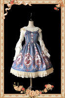 Sweet Cinderella Printed Lolita Mini JSK Dress Casual Short Dress by Infanta