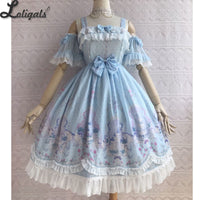 Unicorn's Secret Garden ~ Sweet Printed Lolita JSK Dress w. Detachable Sleeves by Yiliya