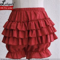 The Hunter ~ Cotton Lolita Bloomer Tiered Cosplay Shorts
