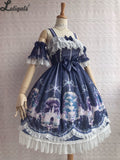 Unicorn's Secret Garden ~ Sweet Printed Lolita JSK Dress w. Detachable Sleeves by Yiliya